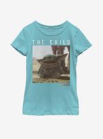 Star Wars The Mandalorian Child Square Scene Youth Girls T-Shirt