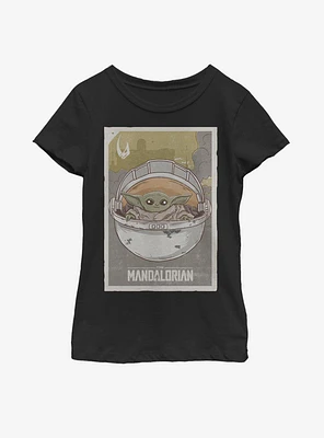 Star Wars The Mandalorian Child Vintage Poster Youth Girls T-Shirt