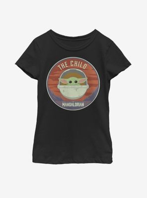 Star Wars The Mandalorian Child Bassinet Badge Youth Girls T-Shirt