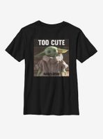 Star Wars The Mandalorian Child Too Cute Youth T-Shirt