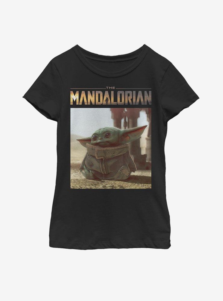 Star Wars The Mandalorian Child Full Square Scene Youth Girls T-Shirt