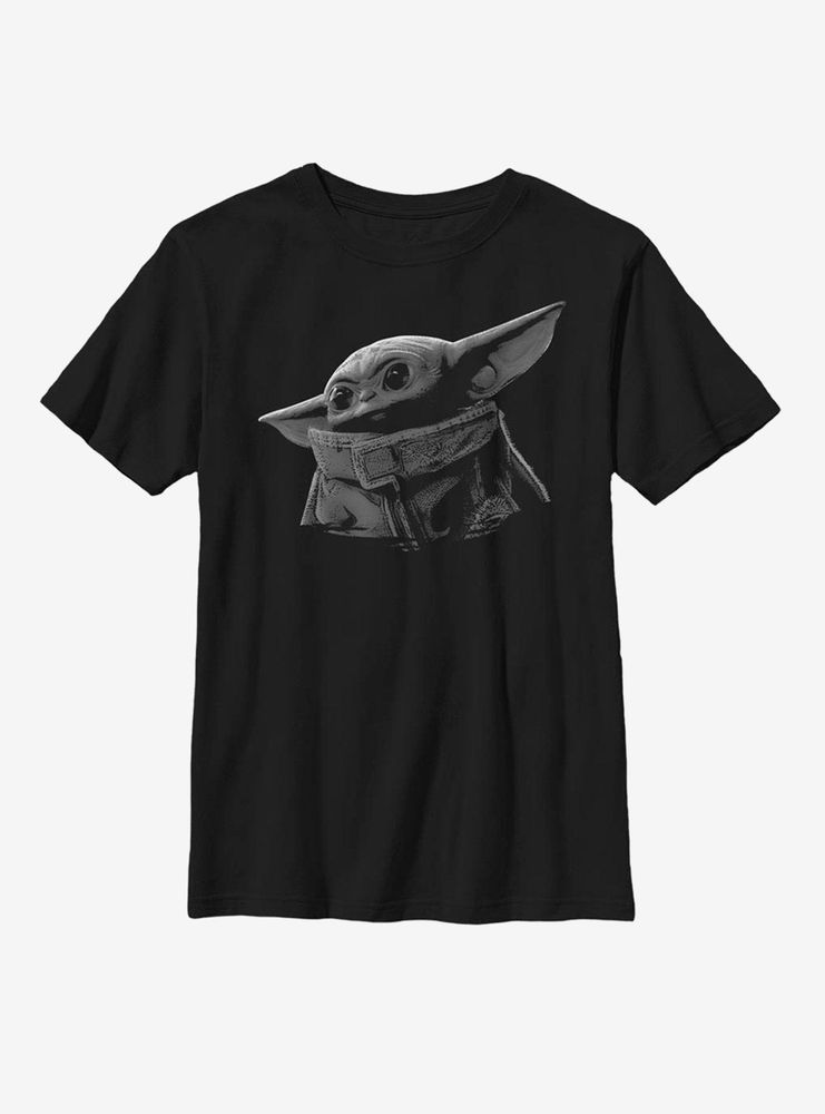 Star Wars The Mandalorian Child Grayscale Youth T-Shirt