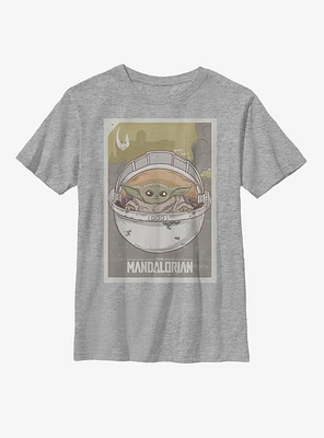 Star Wars The Mandalorian Child Vintage Poster Youth T-Shirt