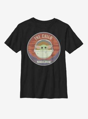 Star Wars The Mandalorian Child Bassinet Badge Youth T-Shirt