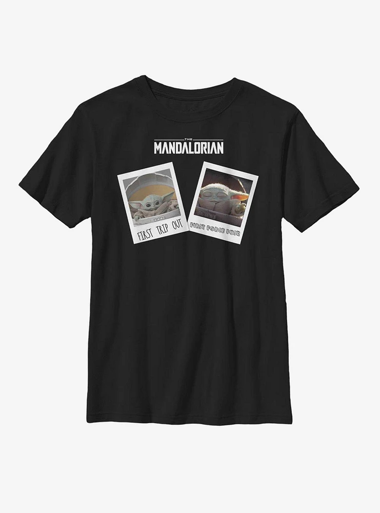 Star Wars The Mandalorian Child Travel Pics Youth T-Shirt