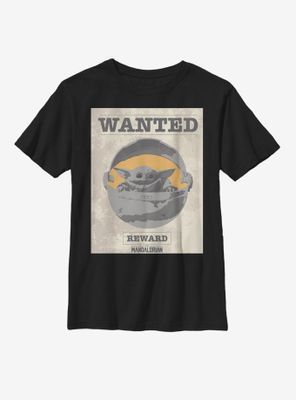 Star Wars The Mandalorian Child Wanted Reward Poster Youth T-Shirt
