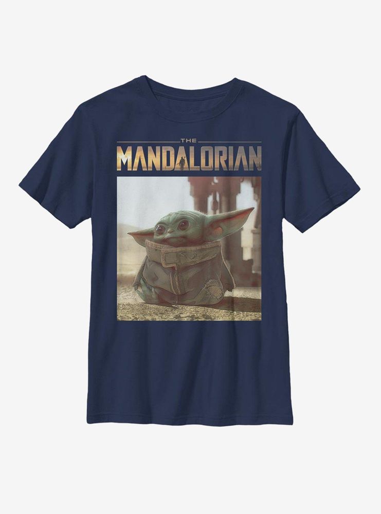 Star Wars The Mandalorian Child Full Square Scene Youth T-Shirt