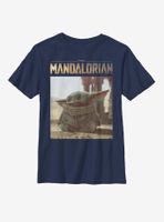 Star Wars The Mandalorian Child Full Square Scene Youth T-Shirt