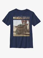 Star Wars The Mandalorian Child Full Square Scene Youth T-Shirt