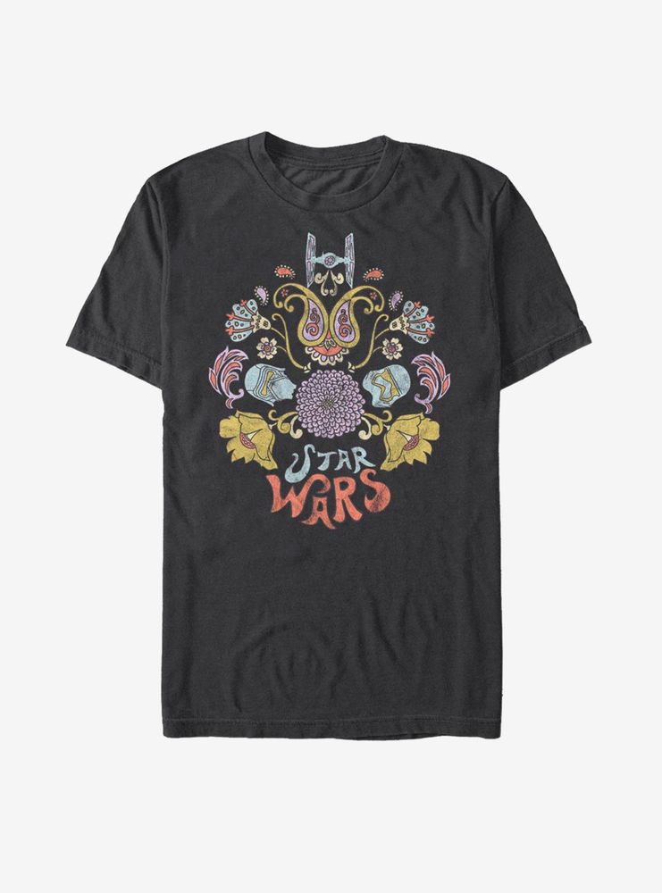 Star Wars Episode IX The Rise Of Skywalker Darkside Floral T-Shirt