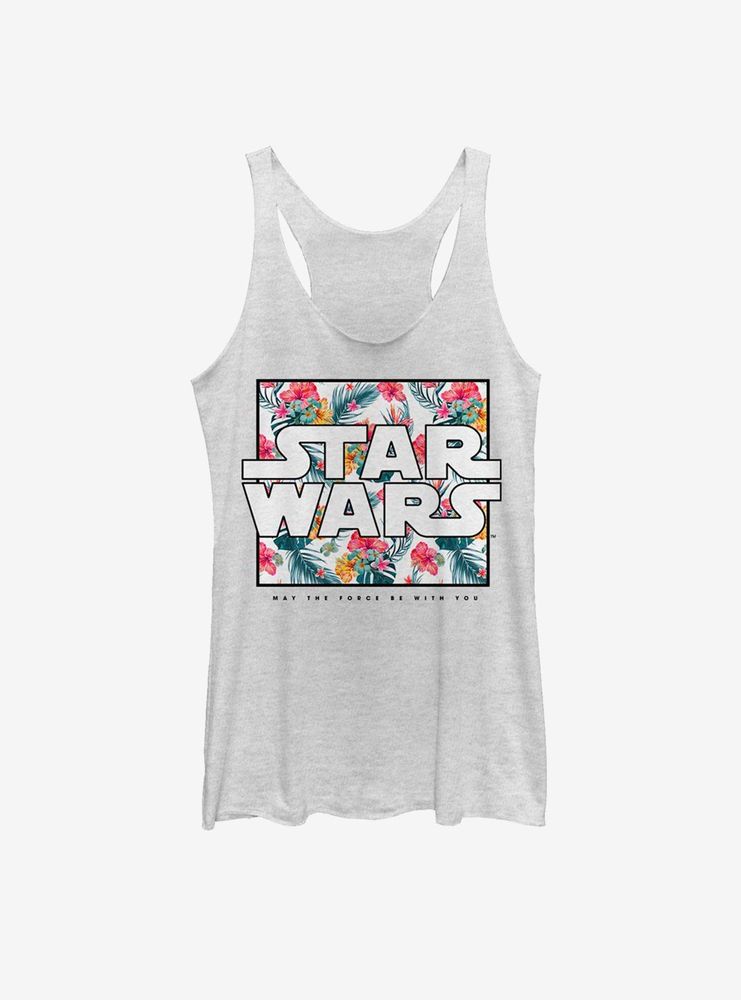 Star Wars Floral Box Womens Tank Top