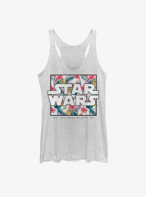 Star Wars Floral Box Womens Tank Top