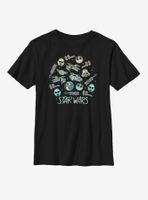 Star Wars Doodle Circle Youth T-Shirt