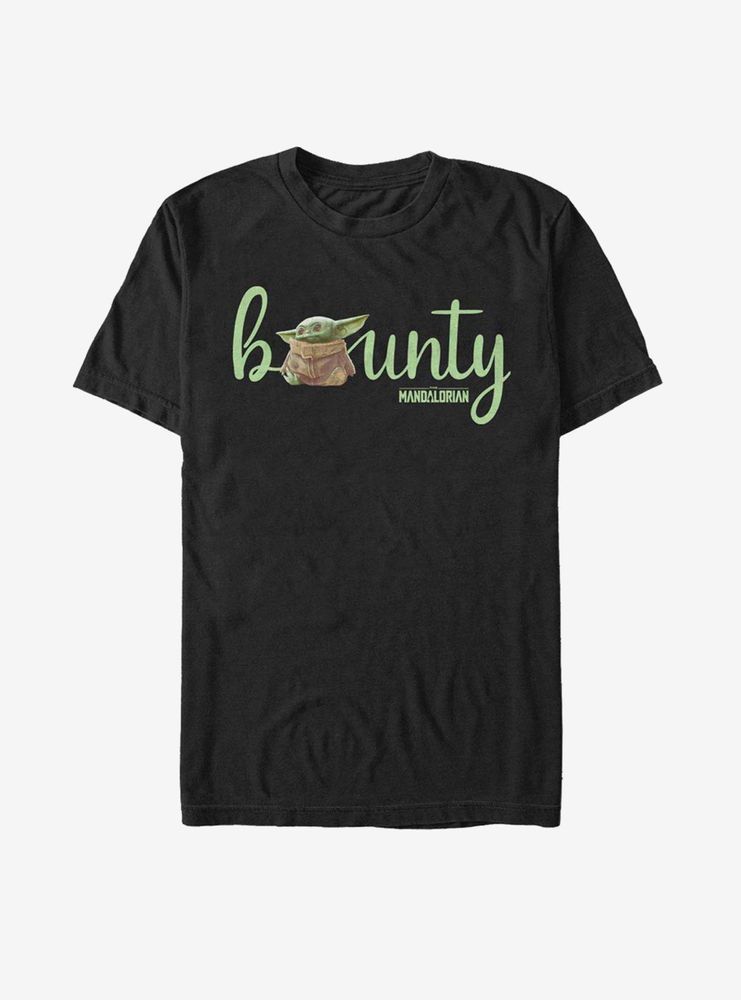 Star Wars The Mandalorian Child Bounty Text T-Shirt