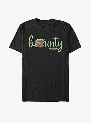 Star Wars The Mandalorian Child Bounty Text T-Shirt