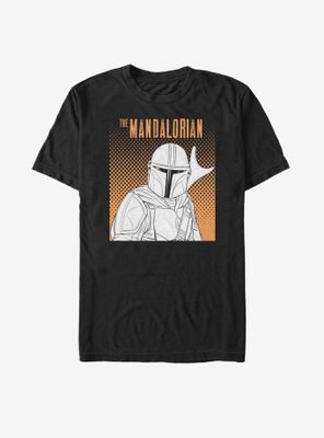 Star Wars The Mandalorian Halftone Hunter T-Shirt