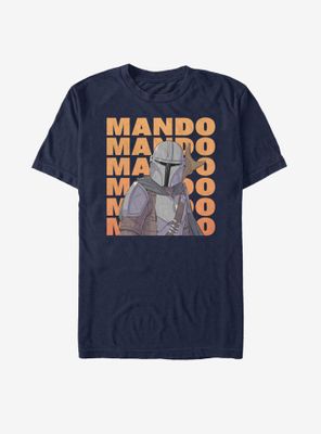 Star Wars The Mandalorian Stack Text T-Shirt