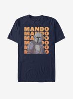 Star Wars The Mandalorian Stack Text T-Shirt