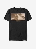 Star Wars The Mandalorian Child Sepia Scene T-Shirt