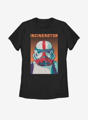 Star Wars The Mandalorian Halftone Incinerator Womens T-Shirt