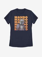 Star Wars The Mandalorian Stack Text Womens T-Shirt