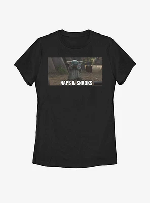 Star Wars The Mandalorian Child Naps And Snacks Womens T-Shirt
