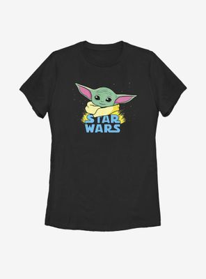 Star Wars The Mandalorian Child Profile Logo Womens T-Shirt