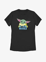 Star Wars The Mandalorian Child Profile Logo Womens T-Shirt