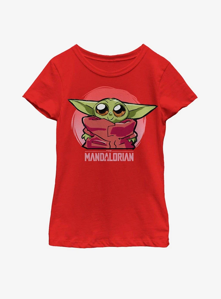 Star Wars The Mandalorian Child Cute Sketch Youth Girls T-Shirt