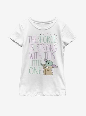 Star Wars The Mandalorian Child Force Doodle Youth Girls T-Shirt