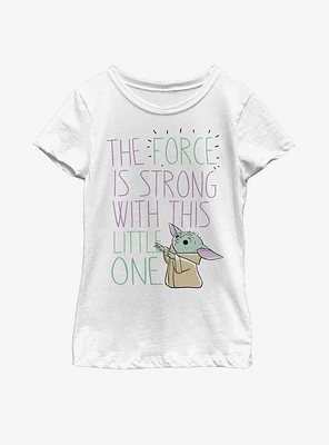 Star Wars The Mandalorian Child Force Doodle Youth Girls T-Shirt