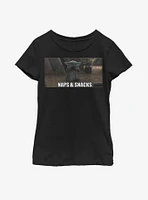 Star Wars The Mandalorian Child Naps And Snacks Youth Girls T-Shirt