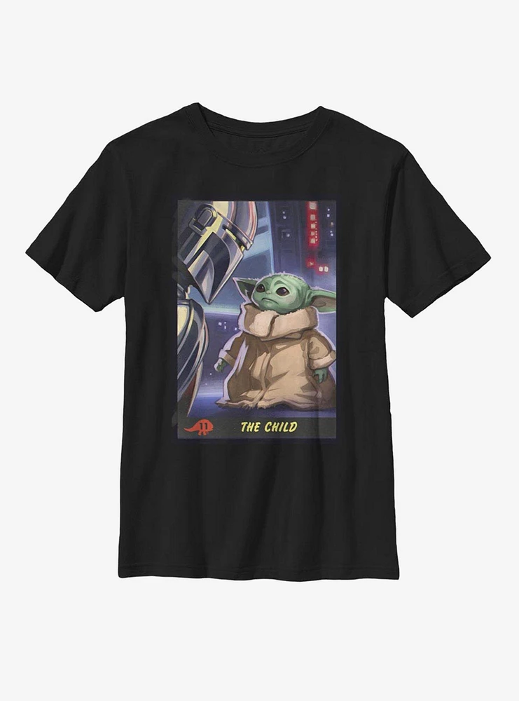 Star Wars The Mandalorian Child Trading Card Youth T-Shirt