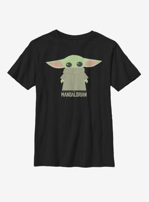 Star Wars The Mandalorian Child Chibi Covered Face Youth T-Shirt