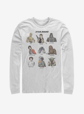 Star Wars Retro Character Cast Long-Sleeve T-Shirt