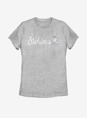 Star Wars Cursive R2 Womens T-Shirt