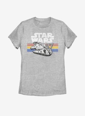 Star Wars Vintage Falcon Stripes Womens T-Shirt
