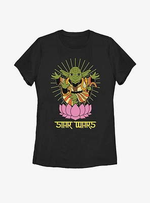 Star Wars Yoda Lotus Womens T-Shirt