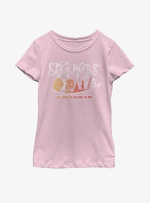 Star Wars Vintage Script Youth Girls T-Shirt
