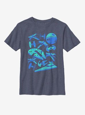 Star Wars Blue Ships Youth T-Shirt