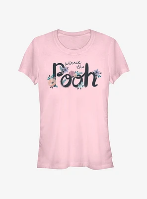 Disney Winnie The Pooh Floral Art Classic Girls T-Shirt