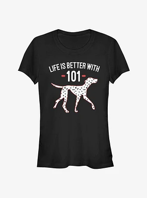 Disney 101 Dalmatians Life Is Better Classic Girls T-Shirt