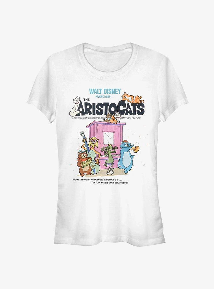 Disney Aristocats Classic Movie Poster Girls T-Shirt