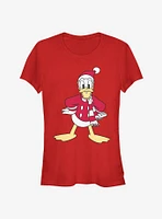 Disney Donald Holiday Santa Hat Classic Girls T-Shirt