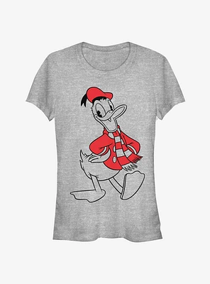 Disney Donald Holiday Outline Classic Girls T-Shirt