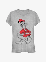 Disney Donald Holiday Outline Classic Girls T-Shirt