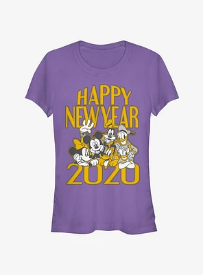 Disney Mickey Mouse Crew Happy New Year 2020 Classic Girls T-Shirt