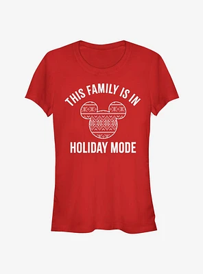 Disney Mickey Mouse The Family Is Holiday Mode Classic Girls T-Shirt