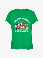Disney Mickey Mouse Crew Tis The Season For Family Classic Girls T-Shirt