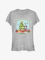 Disney Mickey Mouse Holiday Seasons Greetings From Mom Classic Girls T-Shirt